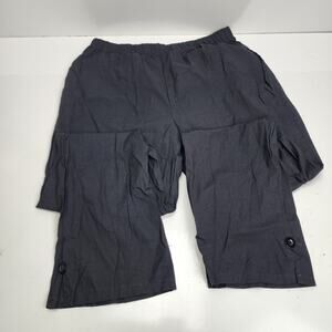 Women's Black Casual Lounge Wear Elastic Waist Pull On Long Pants Size XL